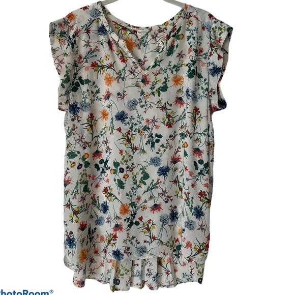 Pleione Tops - Anthropologie Pleione Floral Tunic Sleeveless Top